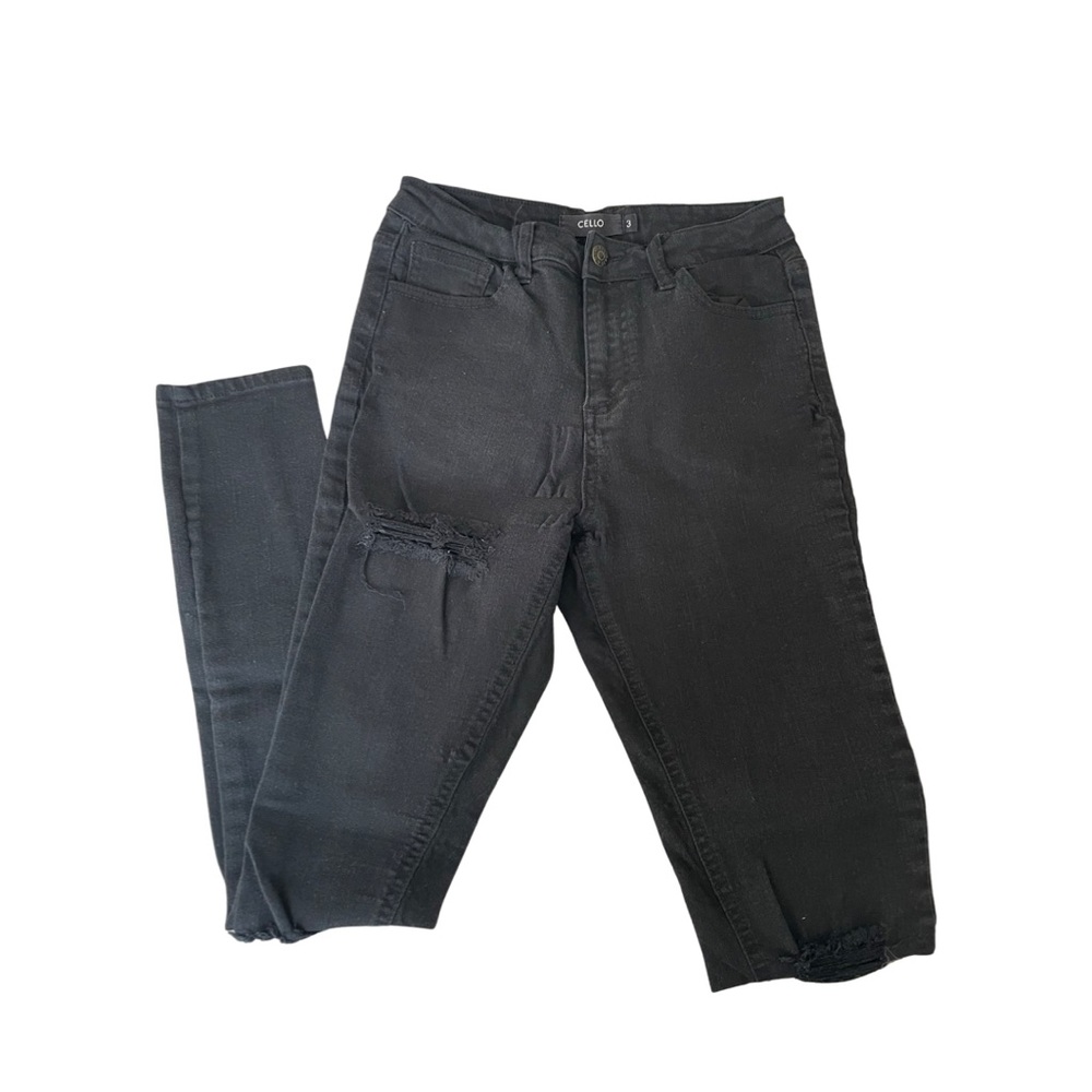 New Windsor Black Distressed Skinny Jeans Size: 3